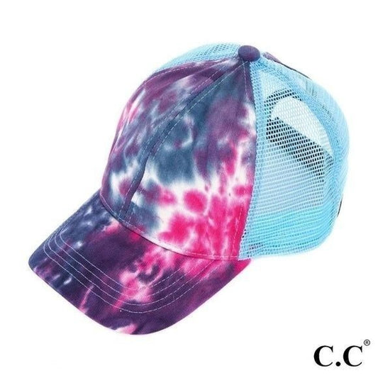NEW C.C. Tie-Dye Trucker Cap with Mesh Back Hat