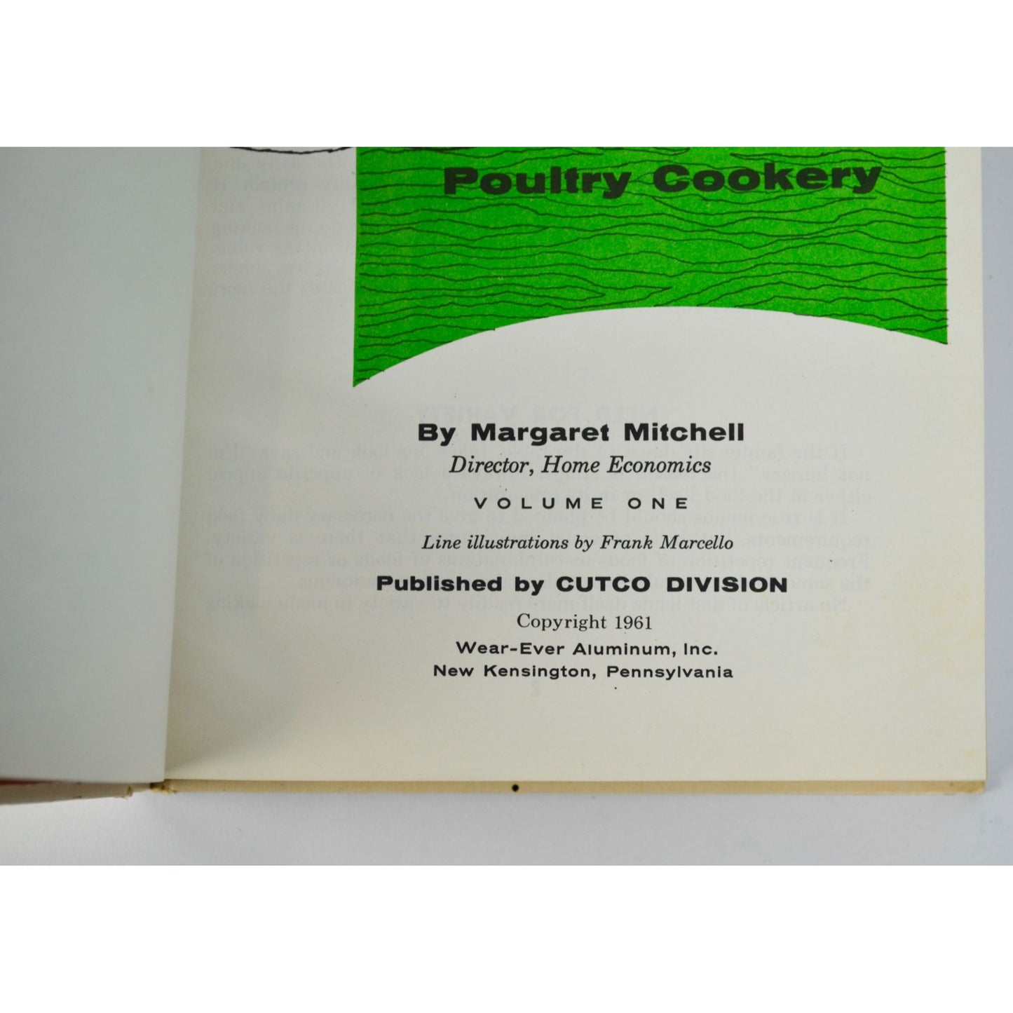 1961 Cutco Cook Book Vintage Hardcover