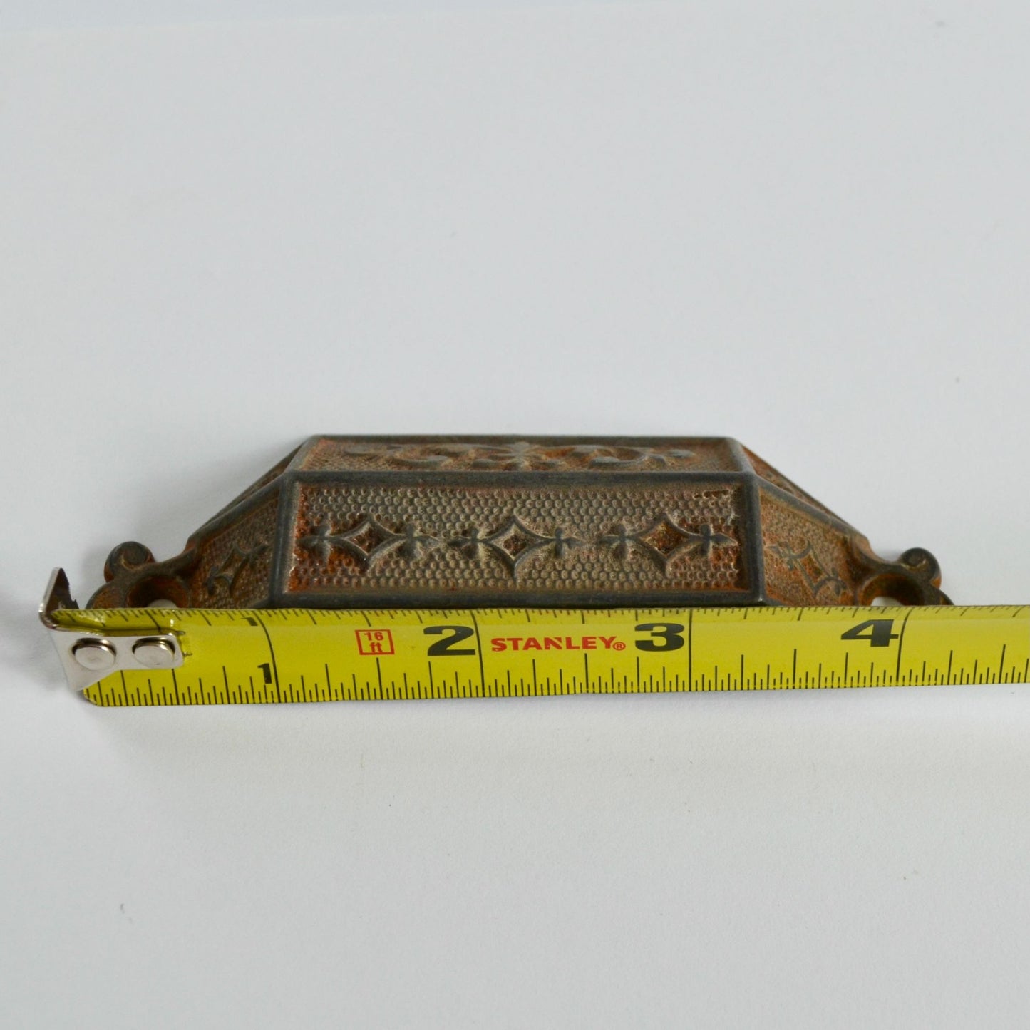 Antique Victorian Cast Iron Bin Pull Pat Nov 9 1869 Drawer Eastlake? Vintage