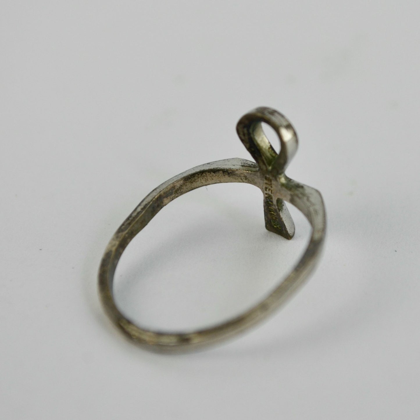 Sterling Silver Vintage Ankh Cross Ring Size 7