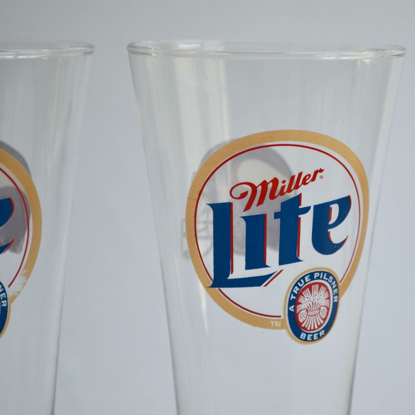 Lot 3 Miller Lite Minnesota Vikings Beer Glasses 8.5" Pilsner Glass NFL Helmet