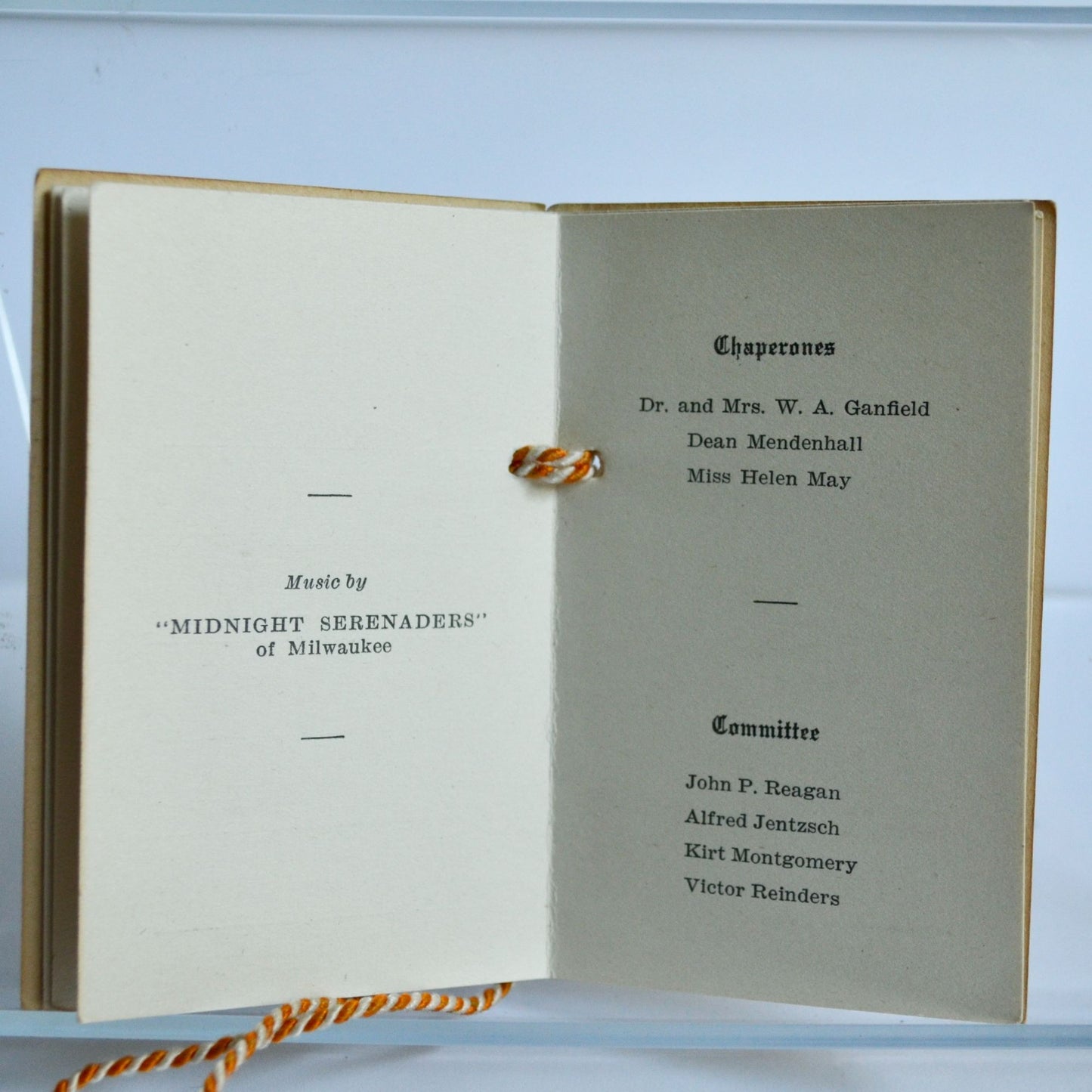 Vintage 1929 Carroll College Fraternity Dance Card