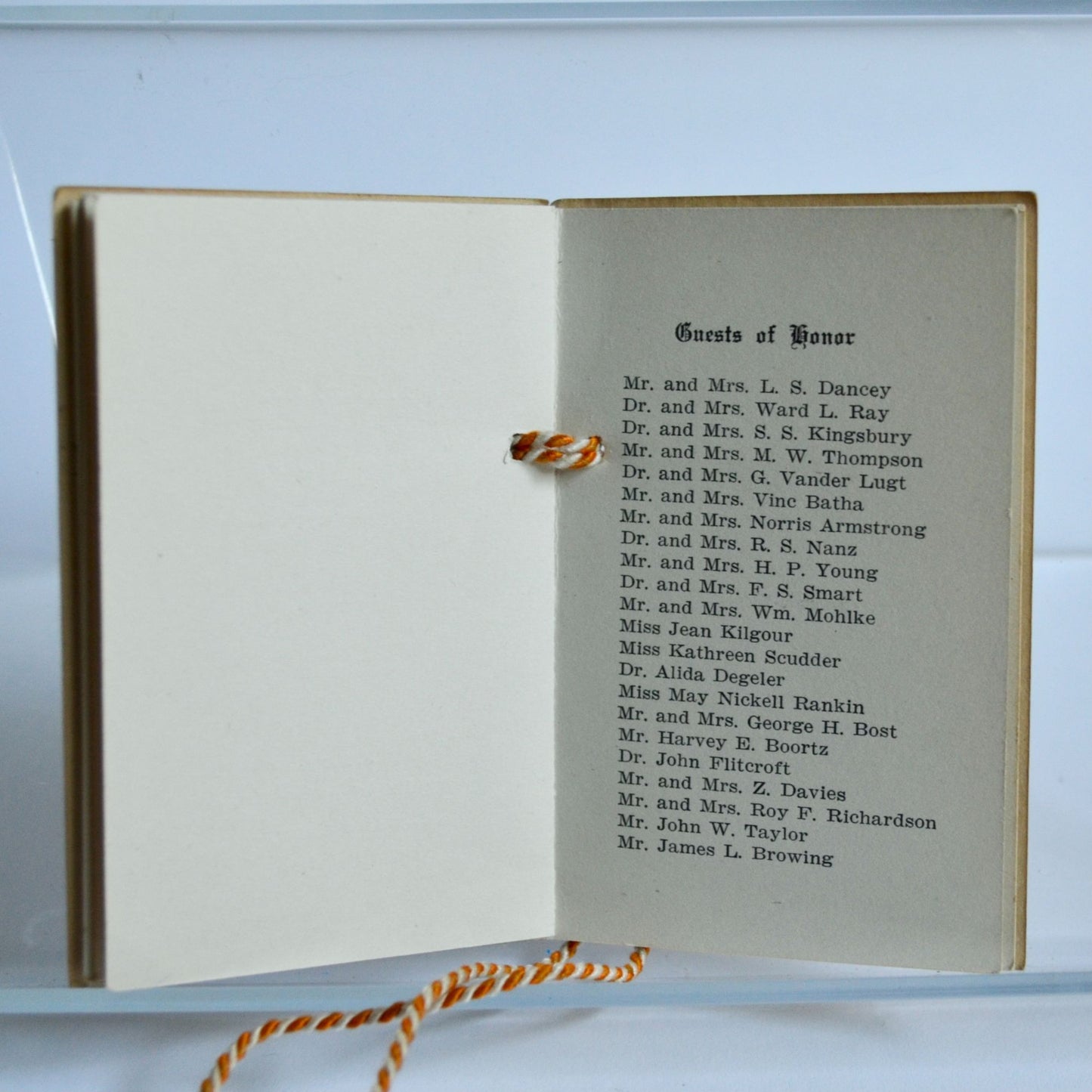 Vintage 1929 Carroll College Fraternity Dance Card