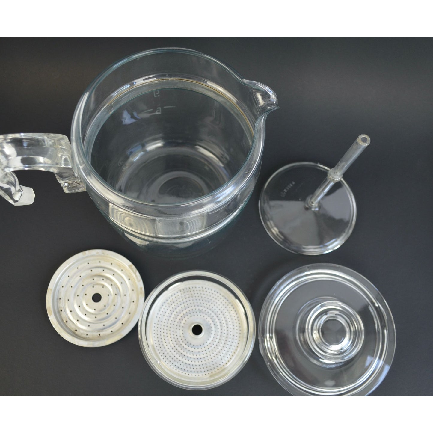 Vintage Pyrex Flameware 7759-H Glass 9 Cup Percolator Coffee Pot Complete