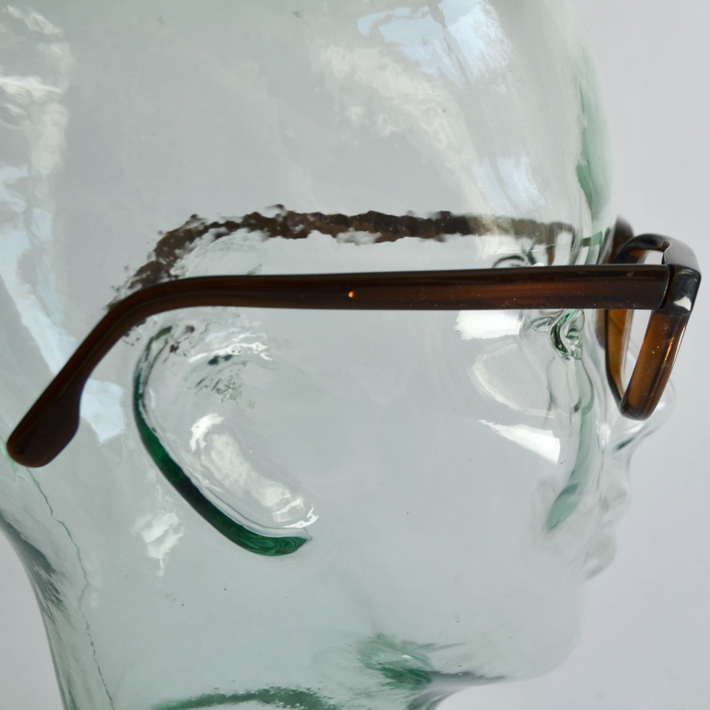 Vintage Plastic Rim Eyeglasses Brown Buddy Holly Hipster Glasses 1970's Paris