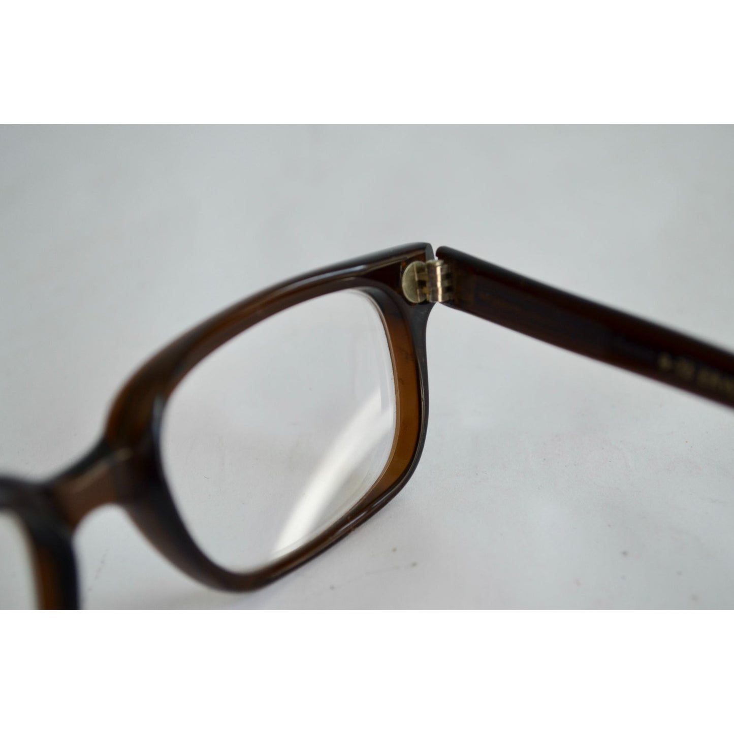 Vintage Plastic Rim Eyeglasses Brown Buddy Holly Hipster Glasses 1970's Paris
