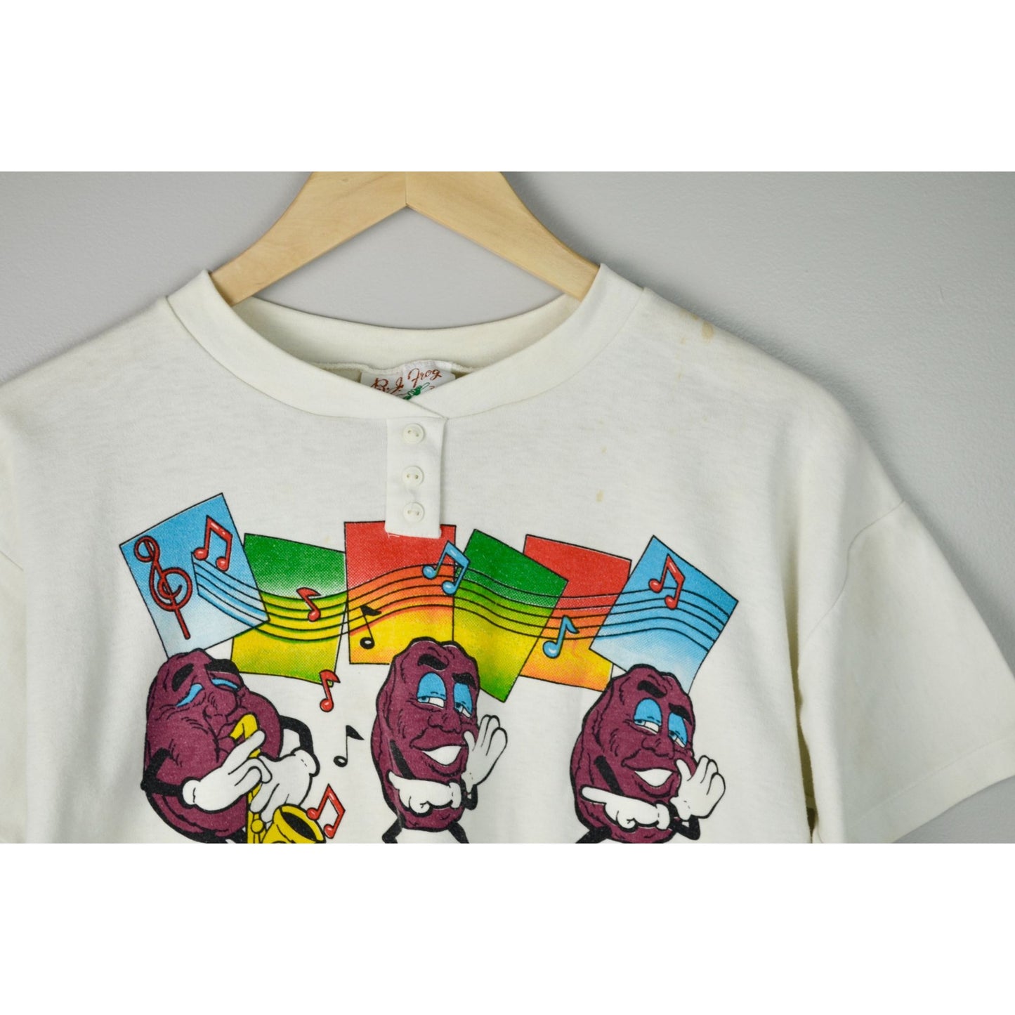 1988 California Raisins Vintage Shirt Junior's ? B J Frog