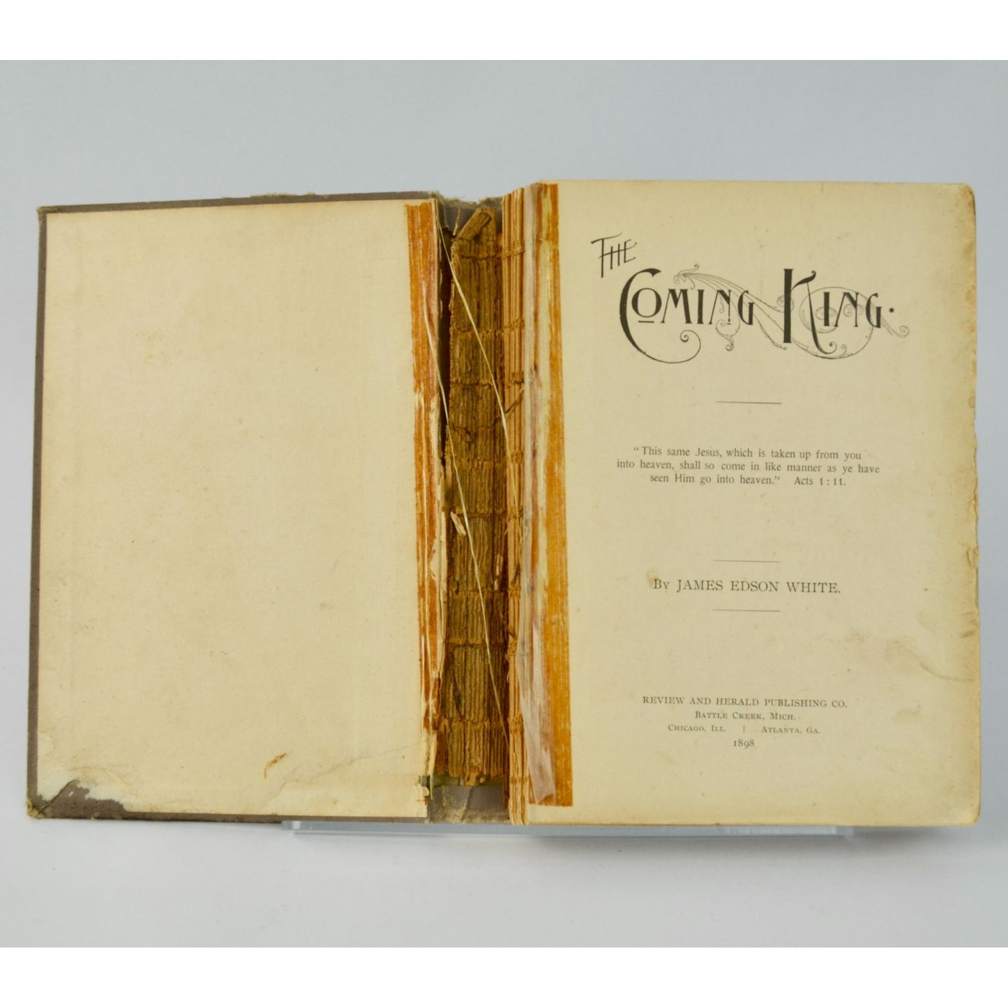 The Coming King James Edson White 1989 Antique Book