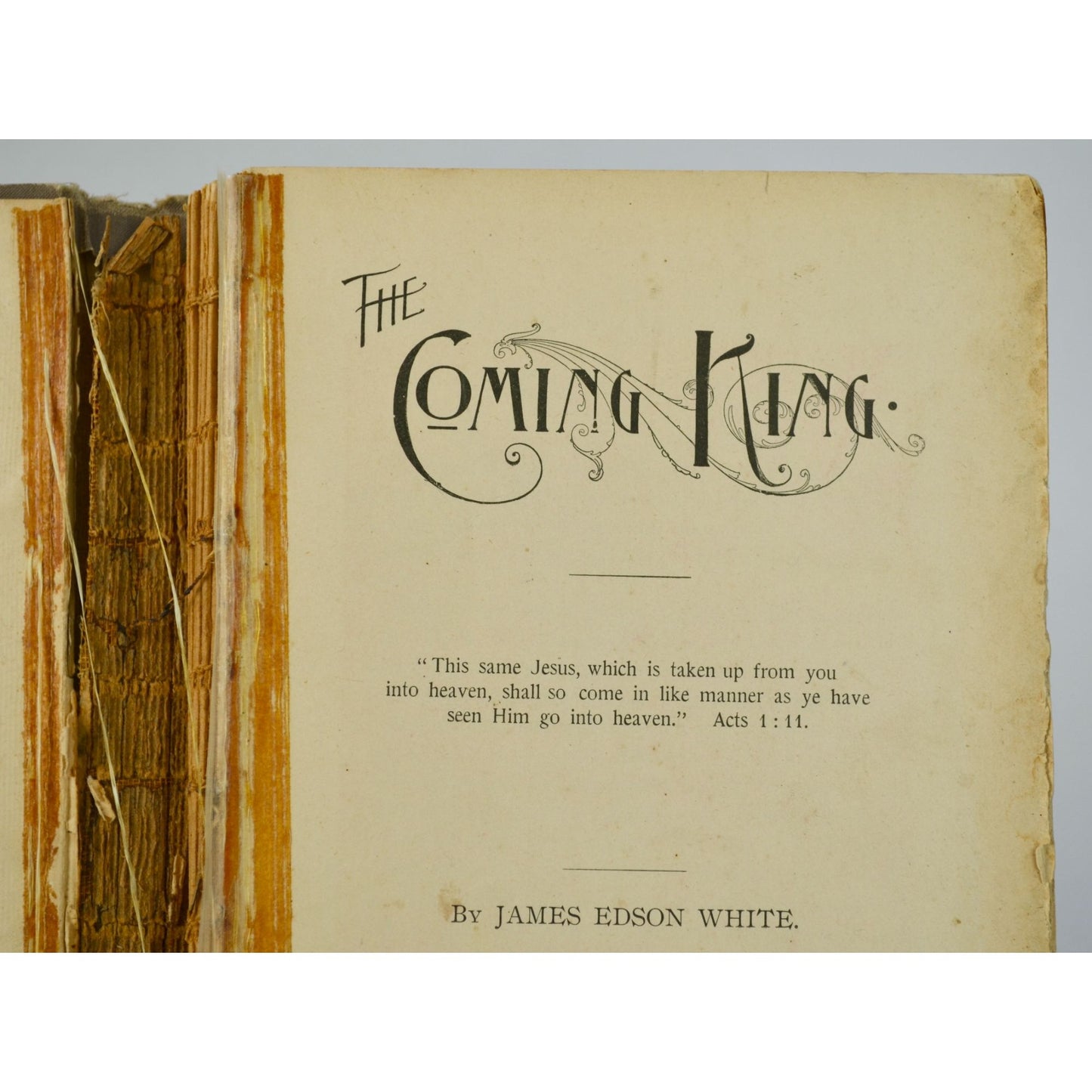 The Coming King James Edson White 1989 Antique Book