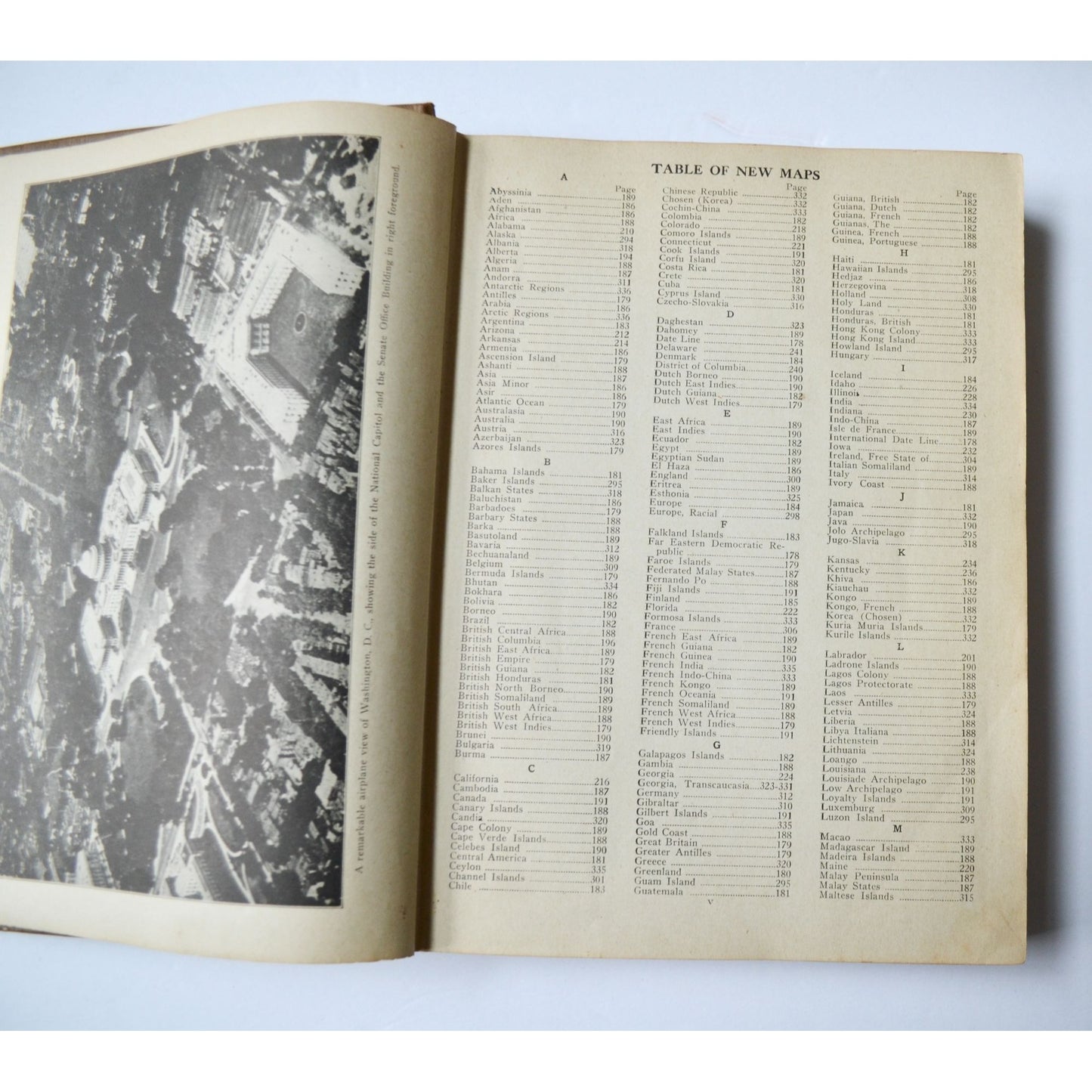 1922 New Pictorial Atlas of the World Remapped Antique Hardcover