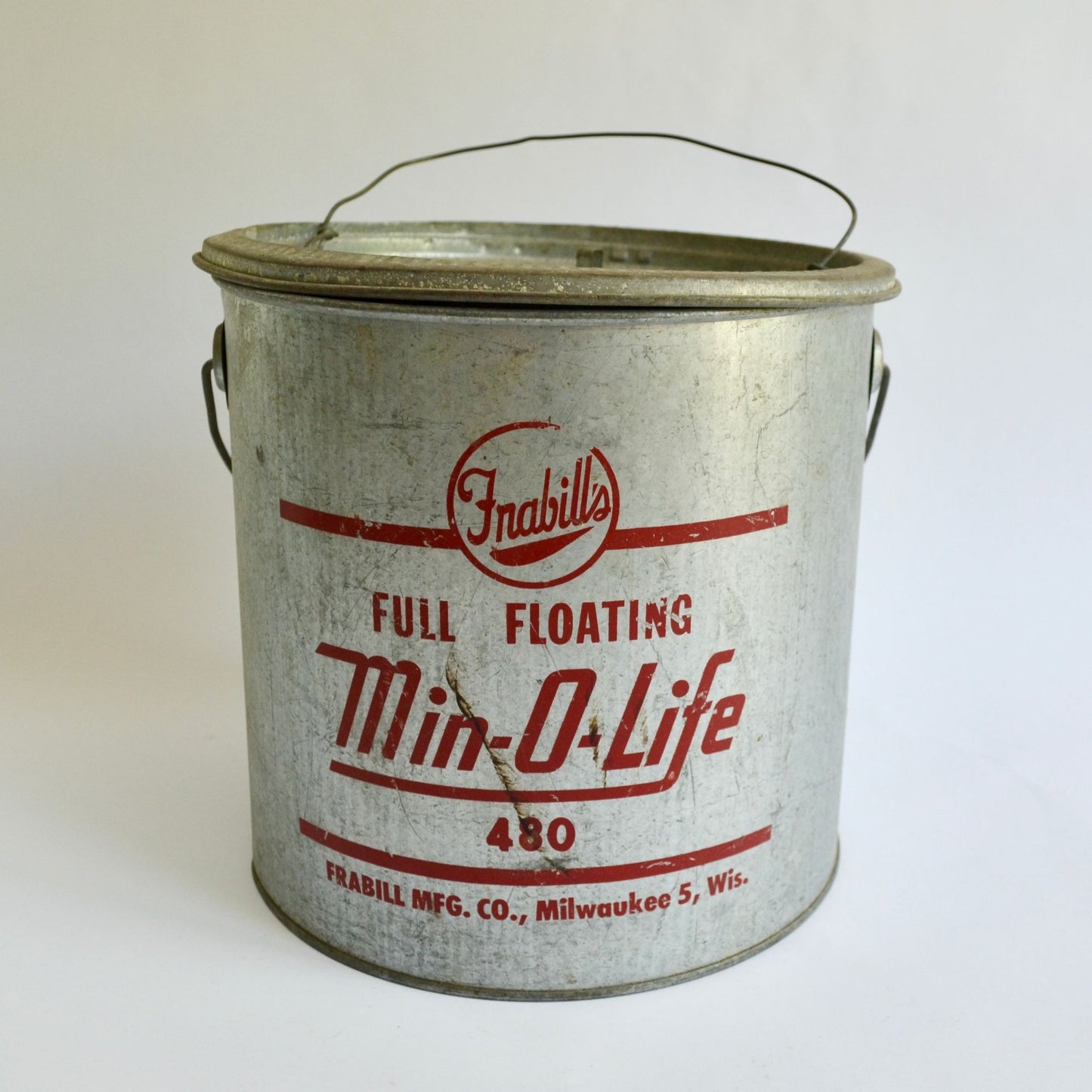 Vintage Frabill's Full FLoating Min-O-Life #480 Minnow Bucket w/ Insert!