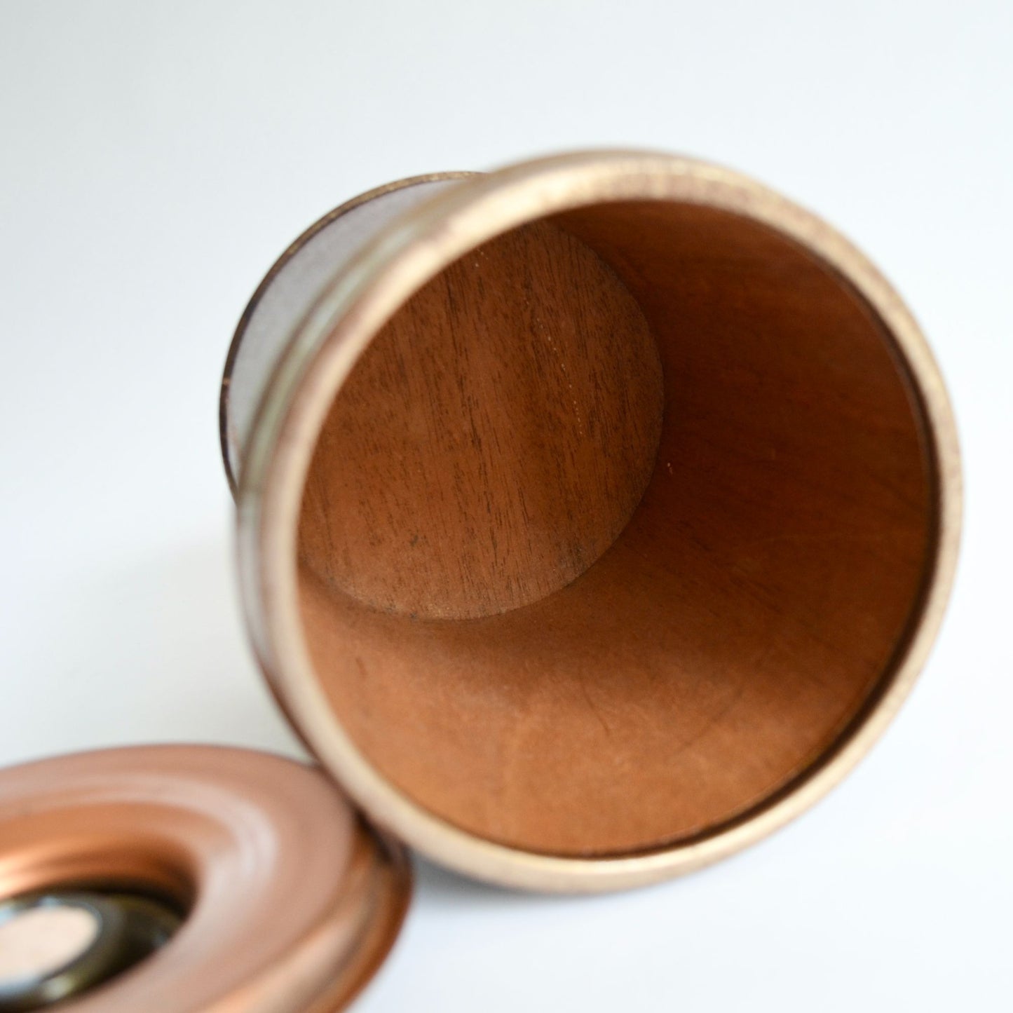 Vintage Metal Wood Copper Humidor
