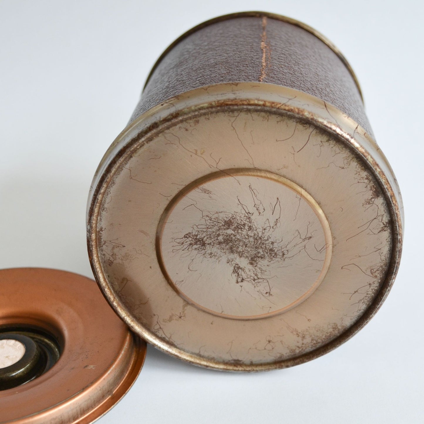 Vintage Metal Wood Copper Humidor