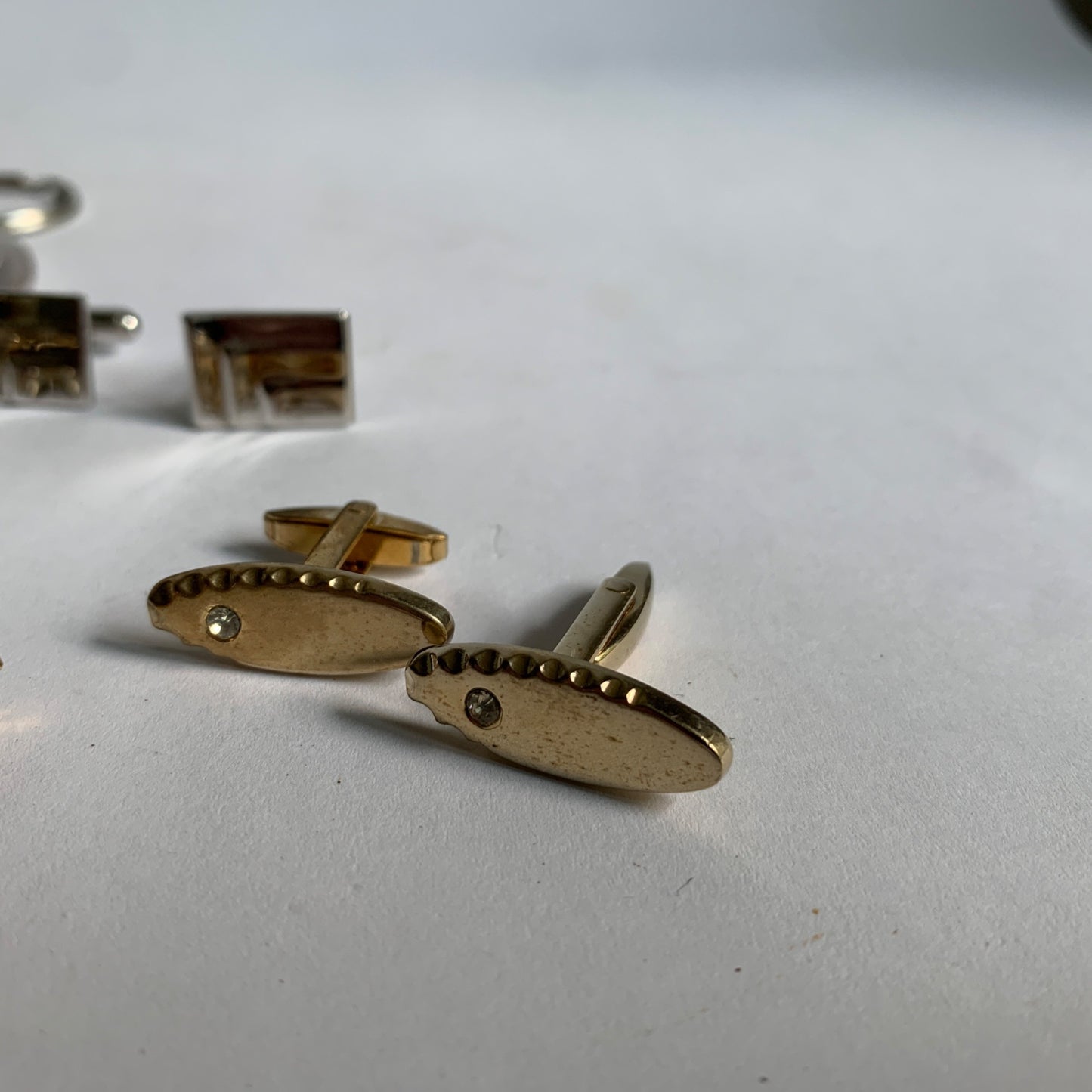 Vintage Men's Cufflinks Pin Tie Tacks Keychain Lot