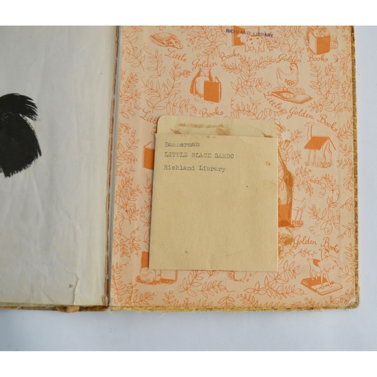 1948 Little Black Sambo Golden Book Vintage