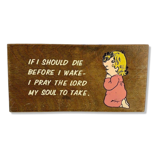 Vintage Bedtime Prayer Wall Hanging Plaque