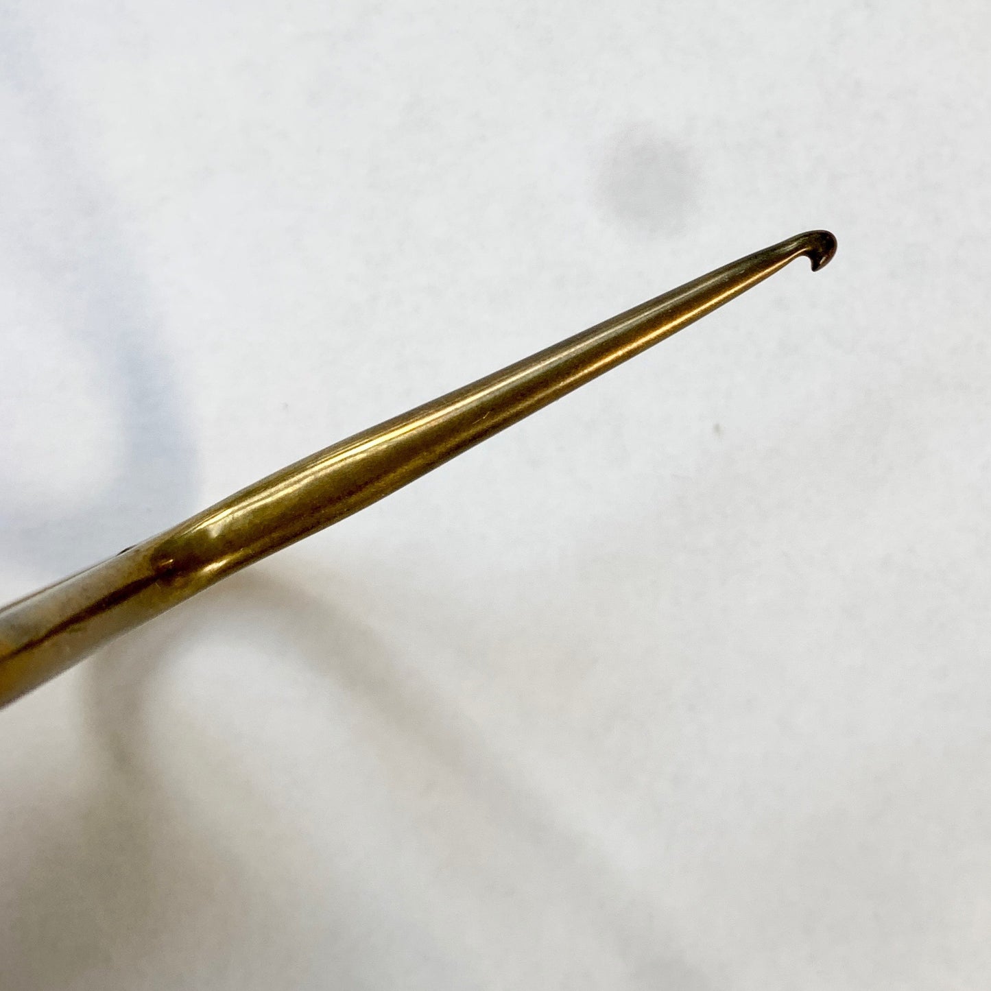 Antique Vintage Brass Wide Shoe Button Hook