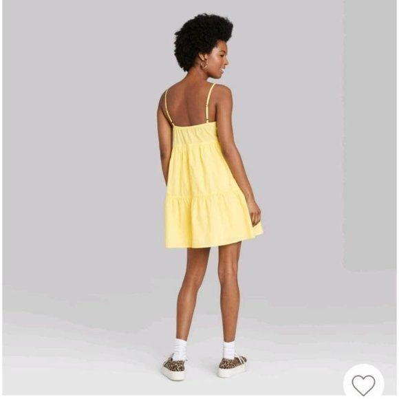 NEW Wild Fable Yellow Poplin Dress XS