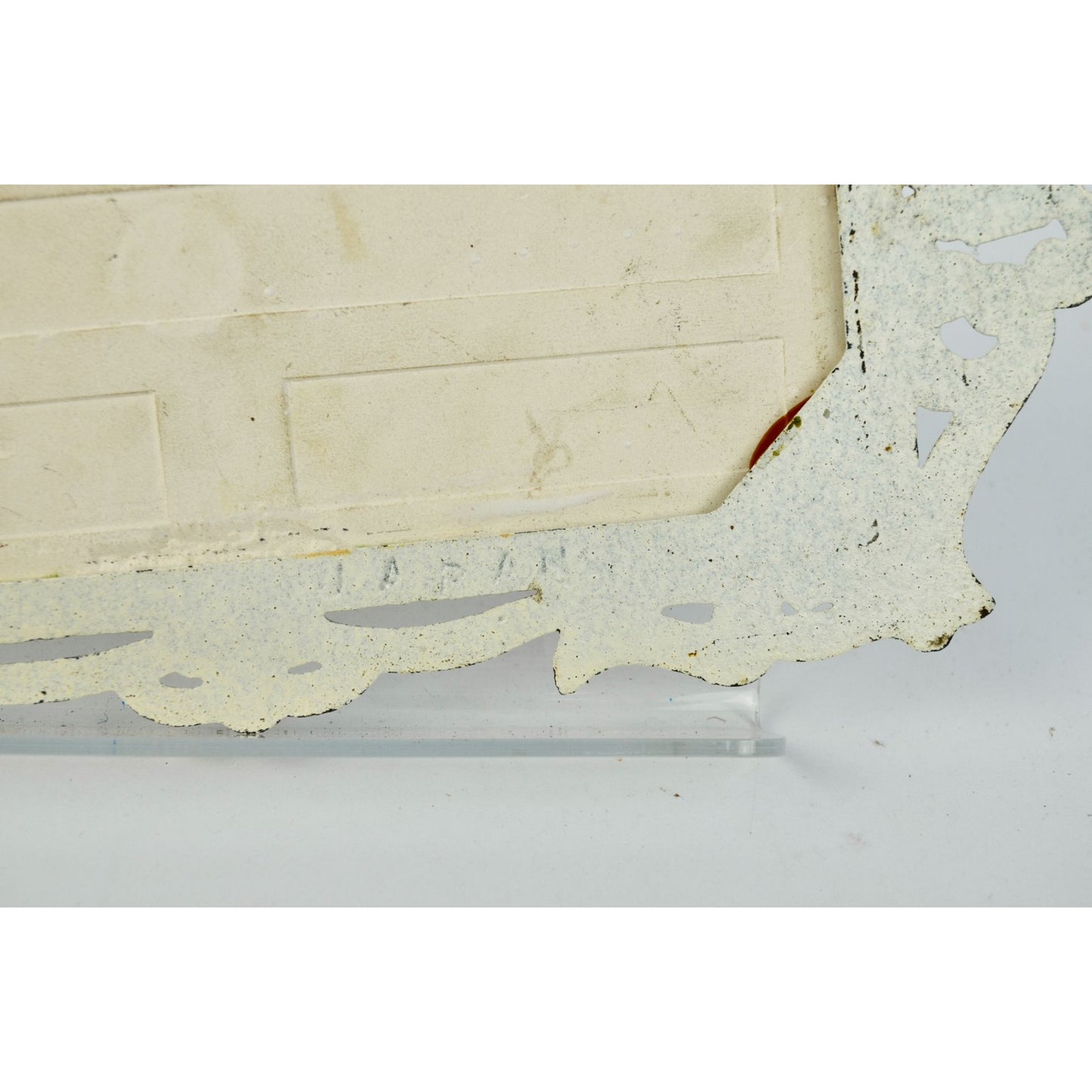 Vintage Trivet Japan Red-head Girl Floral Rectangular Mod