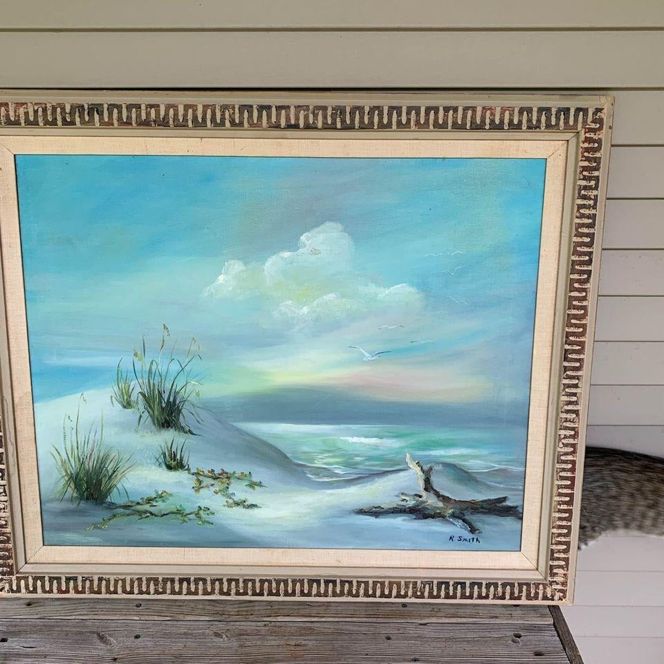 Original Oil Painting Beach Scene