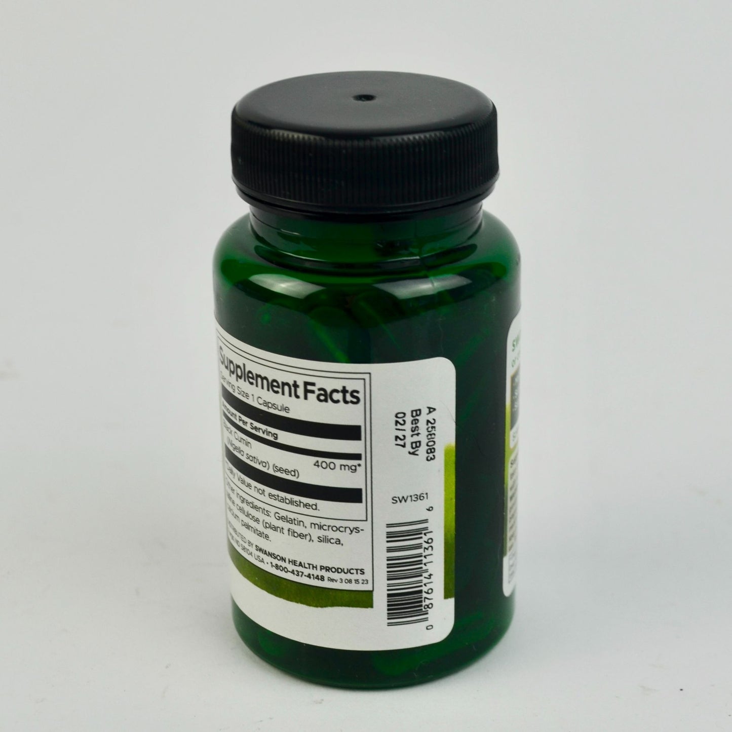 Swanson Black Cumin Seed 60 Capsules 400 mg EXP 02/27