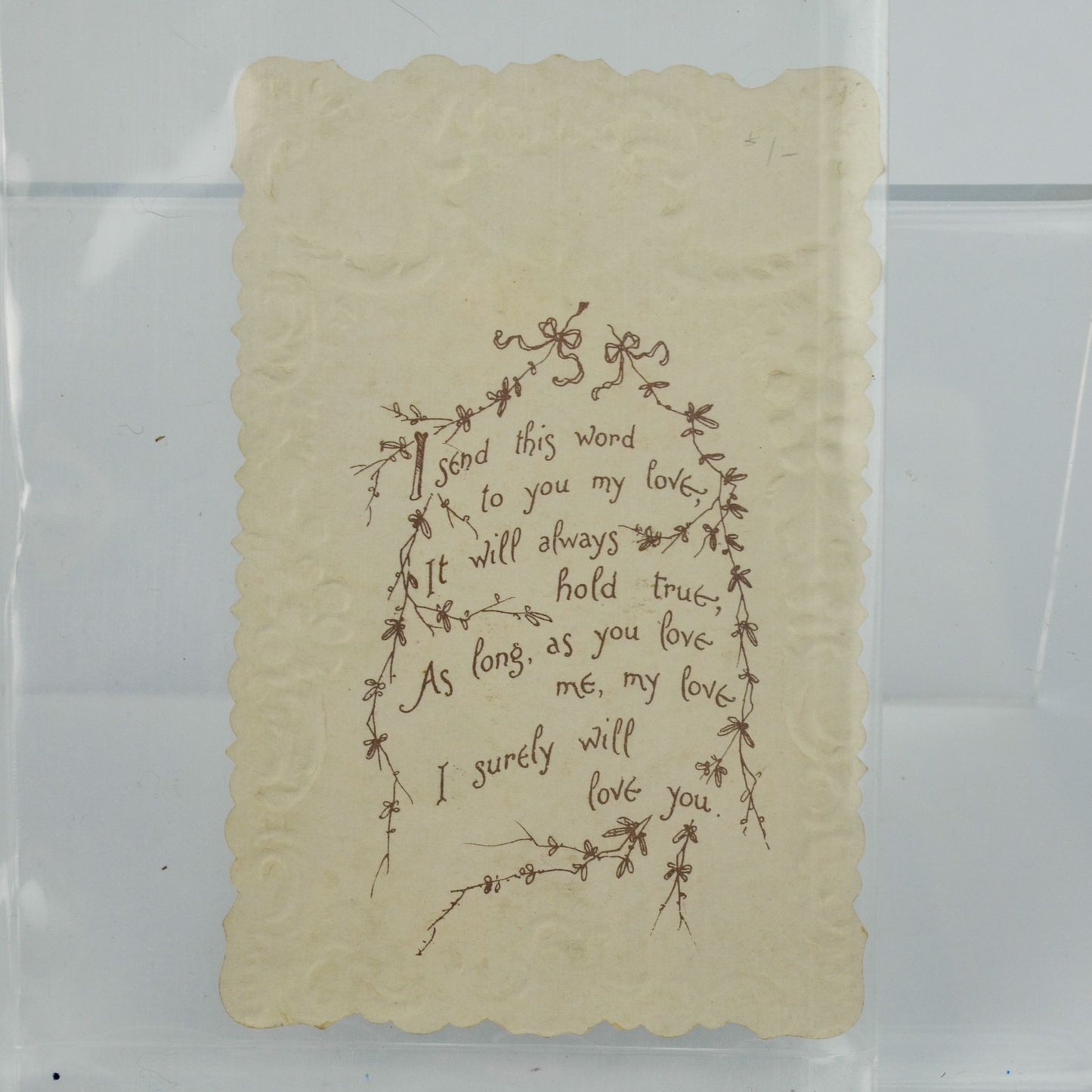 Vintage Valentine's Day Card With Fondest Love