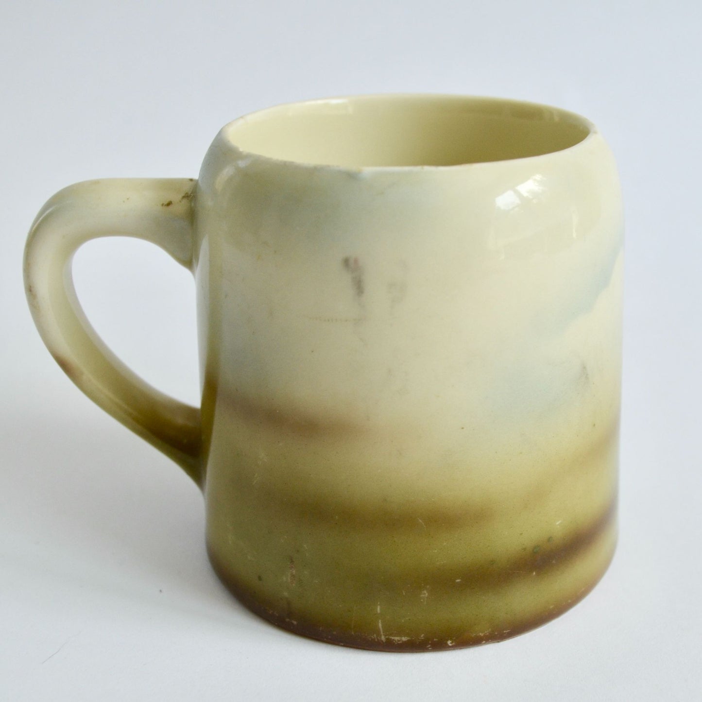 Vintage German Monk Playing Violin Shaving Mug Ceramic Chipped Germany