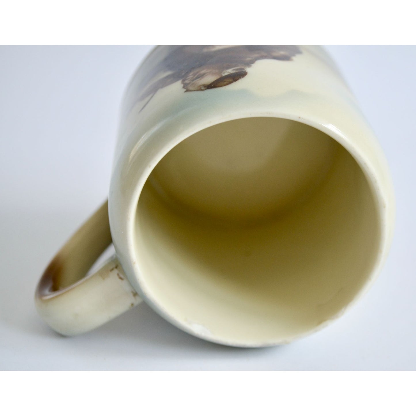 Vintage German Monk Playing Violin Shaving Mug Ceramic Chipped Germany