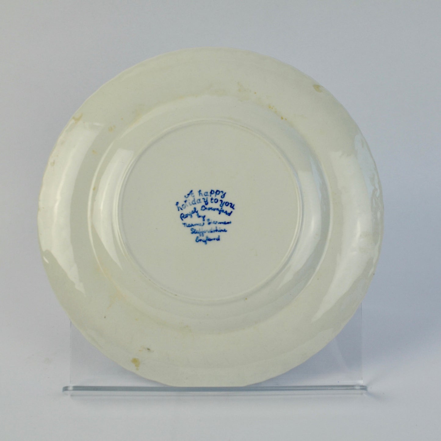 Royal Crownford Merry Christmas 1981 Plate by Norma Sherman Staffordshire