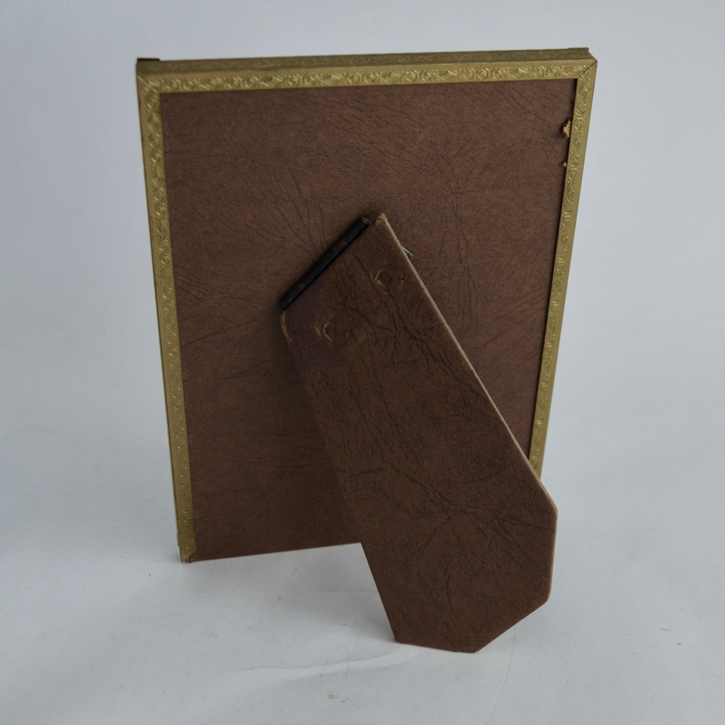 Antique Gold Metal Framed Image of a Young Woman Girl Dated March 31 1912