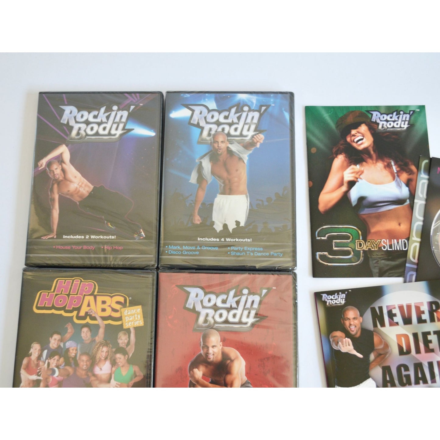 Beachbody Rockin' Body Shaun T Workout DVD's Lot of 4 + Booklets NEW Sealed