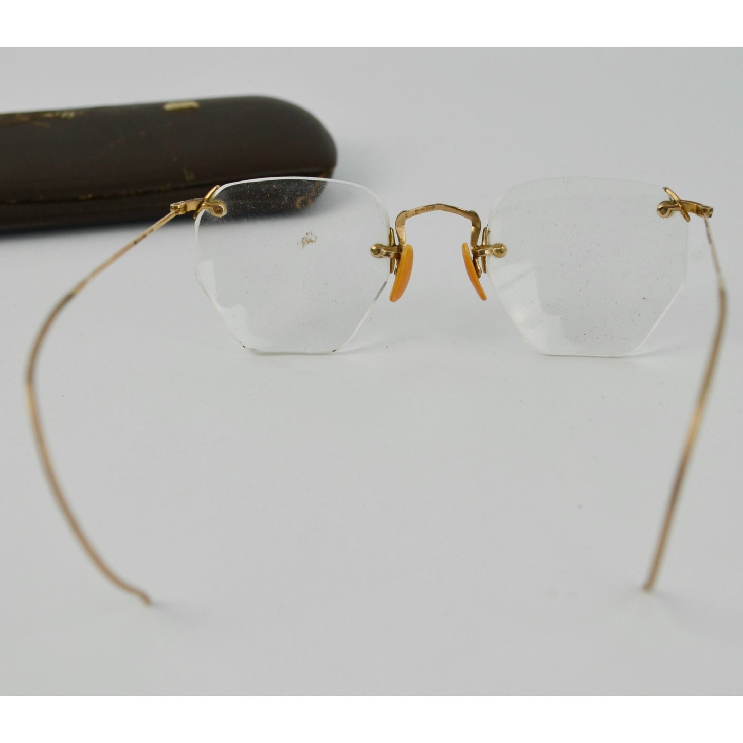 Vintage American Optical Hexagon Frame Eyeglasses 1/10 12KGF AO Gold-Filled