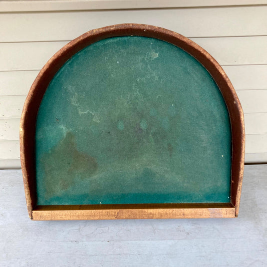 Antique Dice Game Board Felt Lined Leather Bar Top Casino Elkhurst J.A. Witte