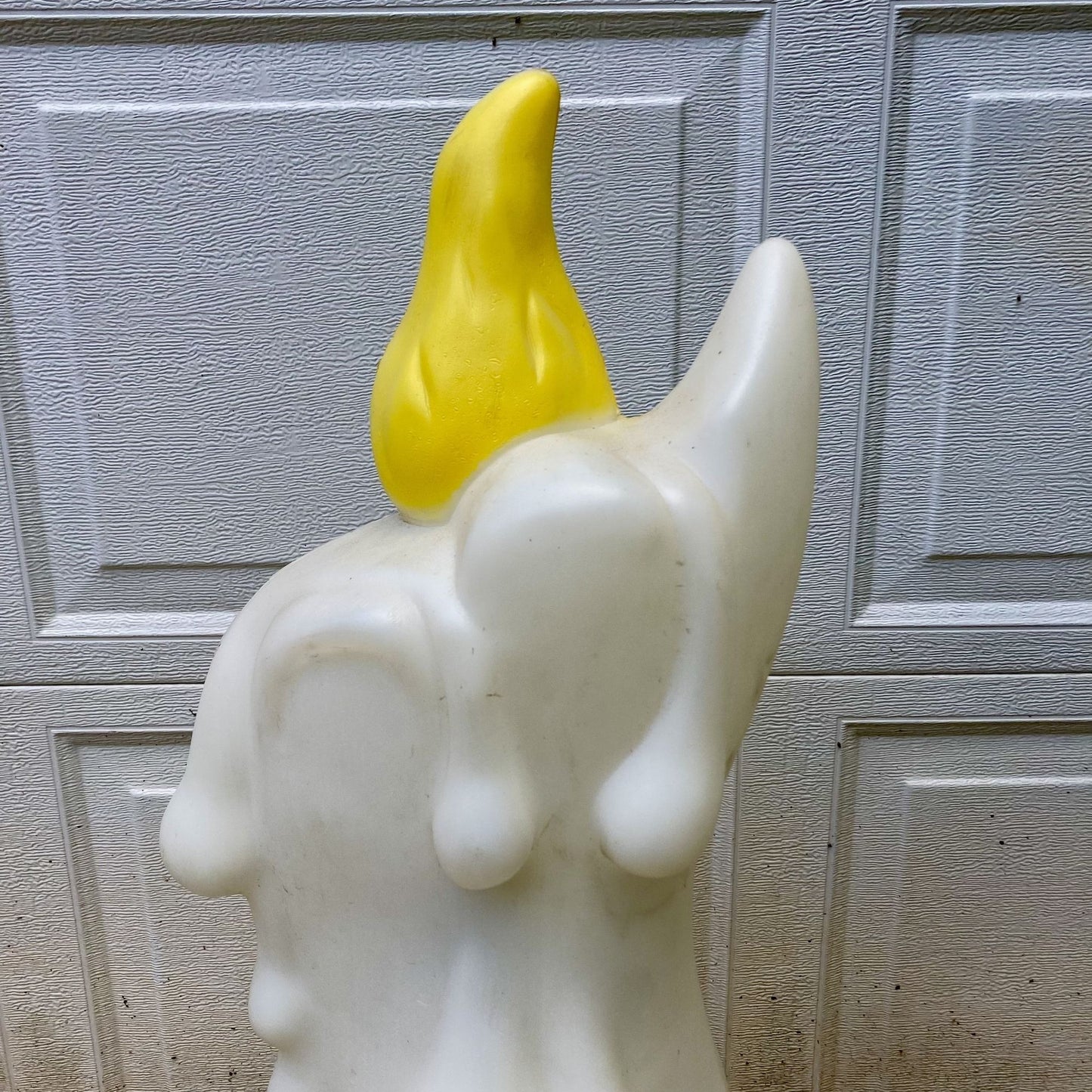 Vintage Melting Candle Blow Mold General Foam Plastics Double Sided Halloween