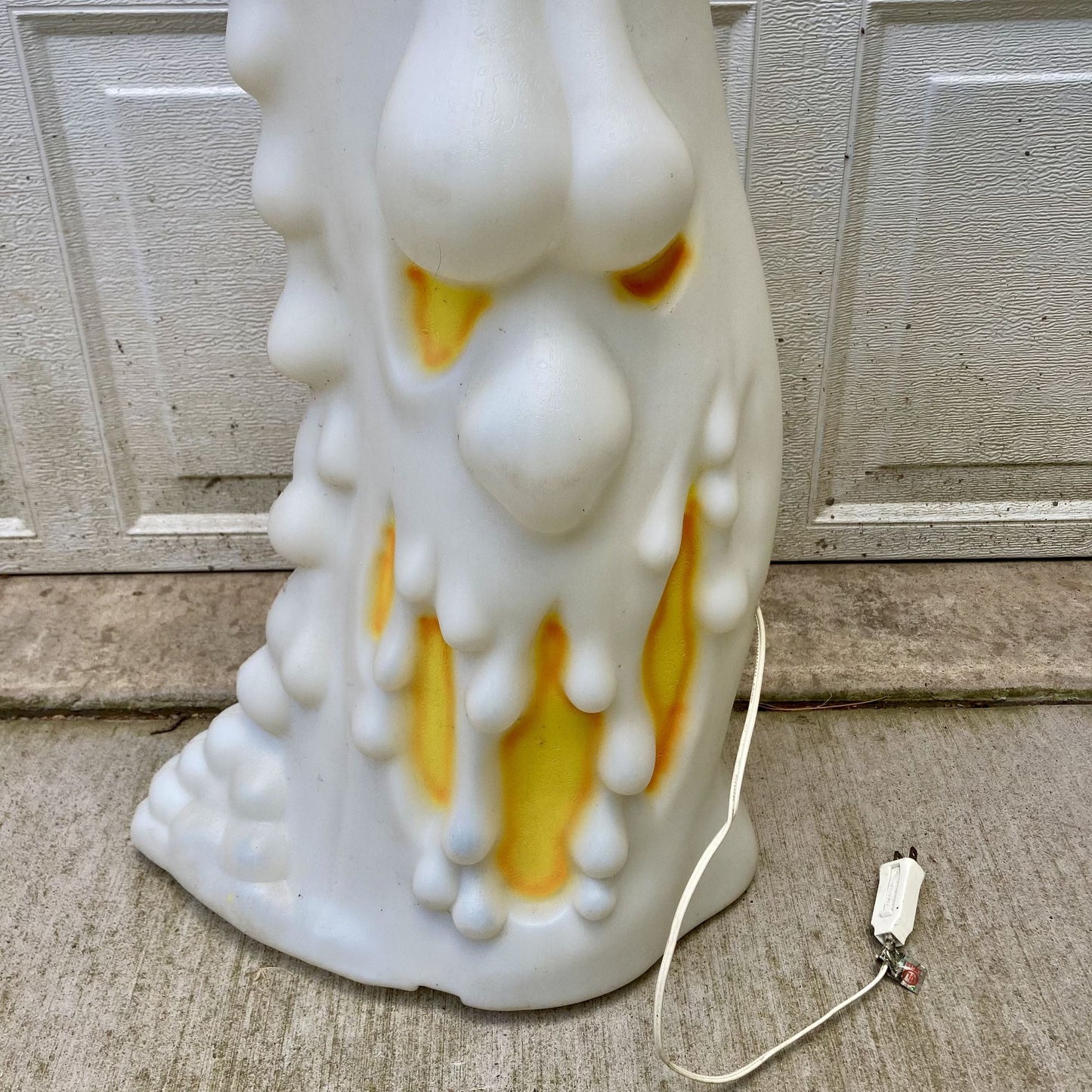 Vintage Melting Candle Blow Mold General Foam Plastics Double Sided Halloween