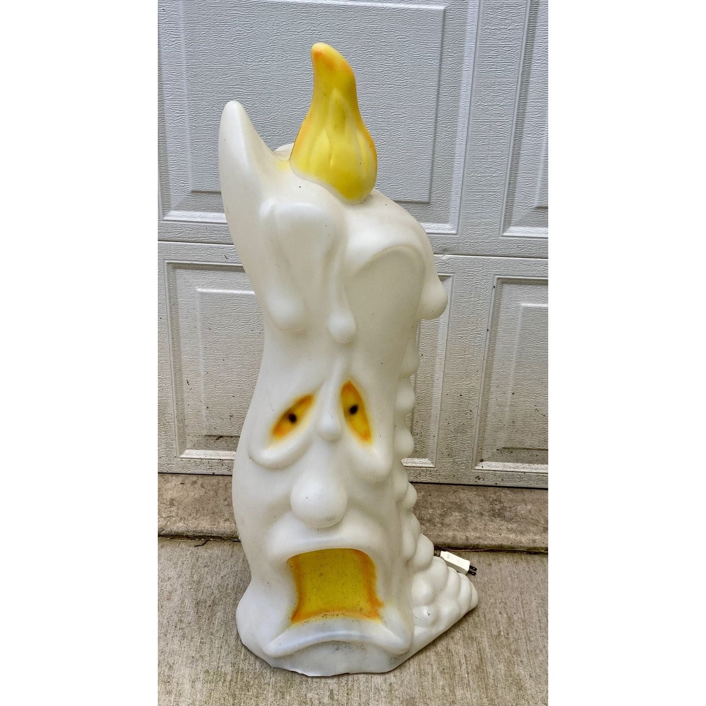 Vintage Melting Candle Blow Mold General Foam Plastics Double Sided Halloween