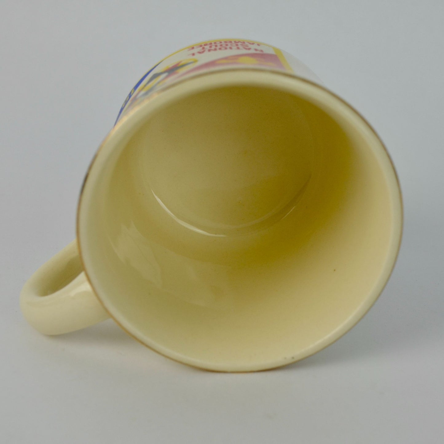 1977 National Scout Jamboree Boy Scouts of America Gold Rim Vintage Mug
