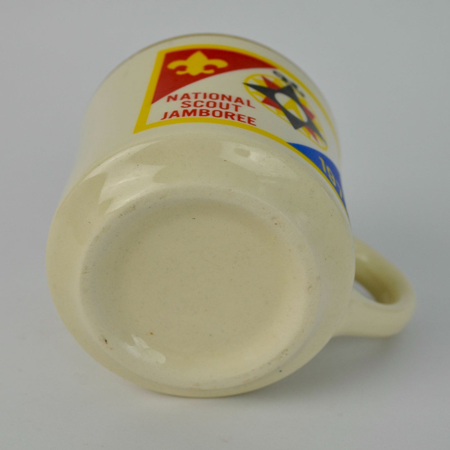 1977 National Scout Jamboree Boy Scouts of America Gold Rim Vintage Mug