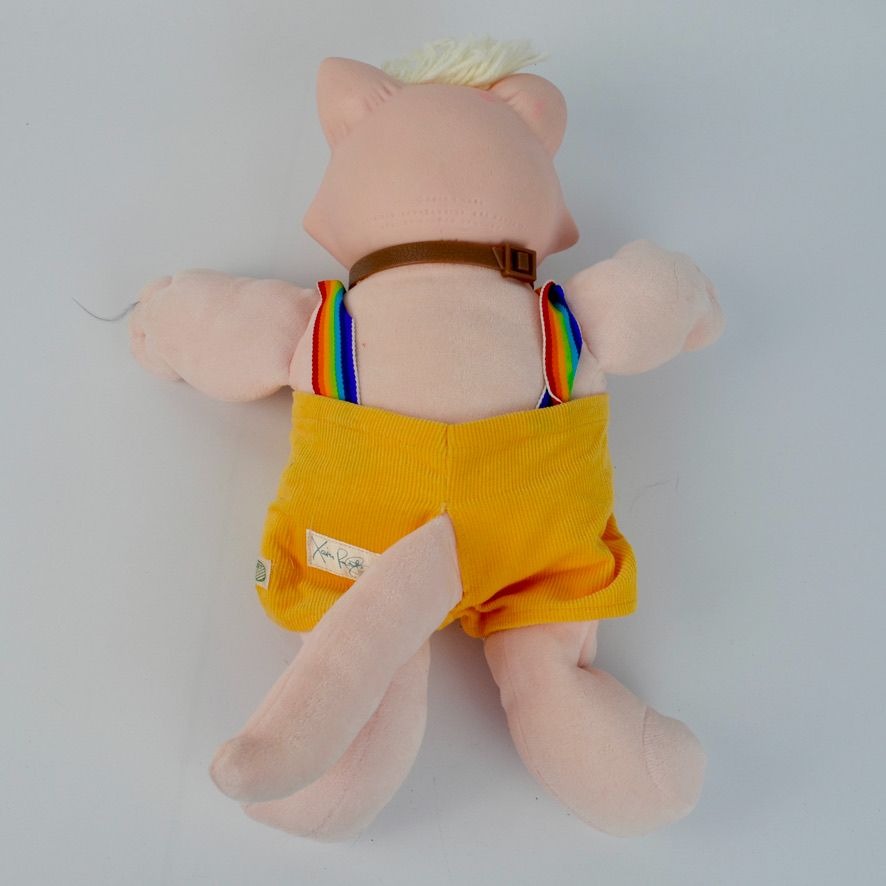 Cabbage Patch Kids Koosas Cat Yellow Rainbow Overalls 1983 Vintage