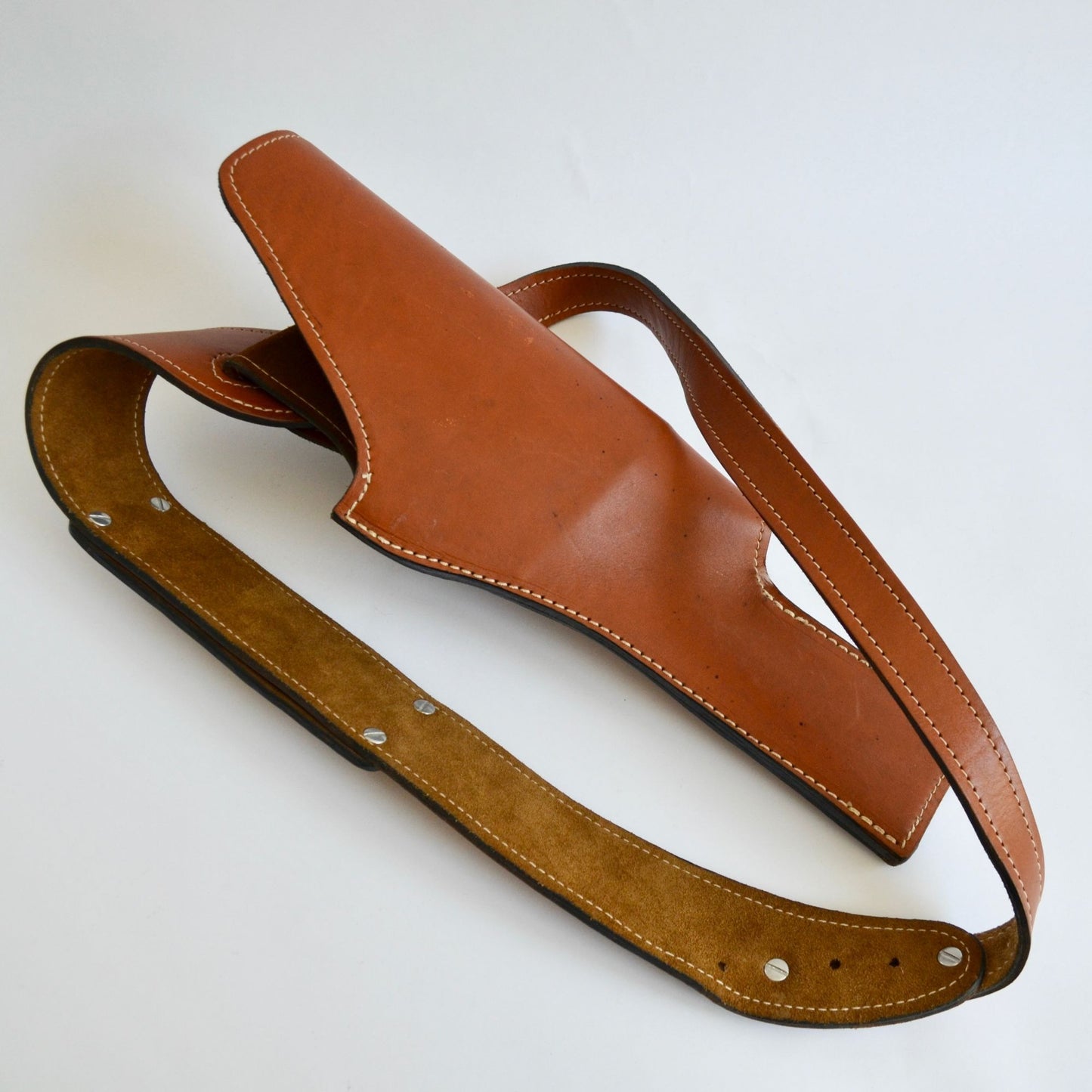 Vintage Leather Shoulder Holster Scabbard Ammo Ammunition Pouch Western