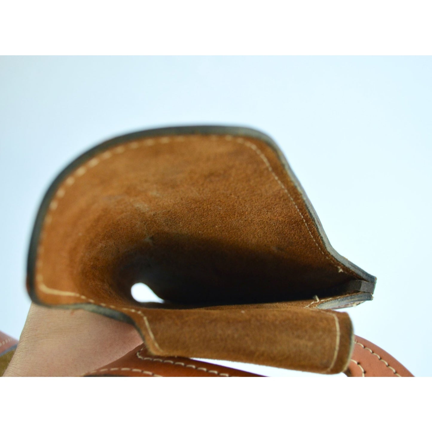 Vintage Leather Shoulder Holster Scabbard Ammo Ammunition Pouch Western