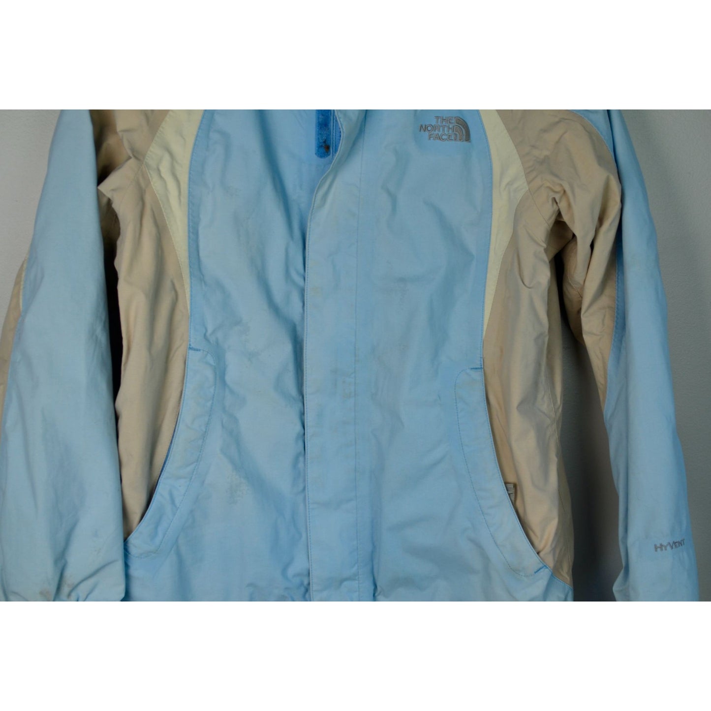The North Face Hyvent Raincoat Girls Large Blue Gray