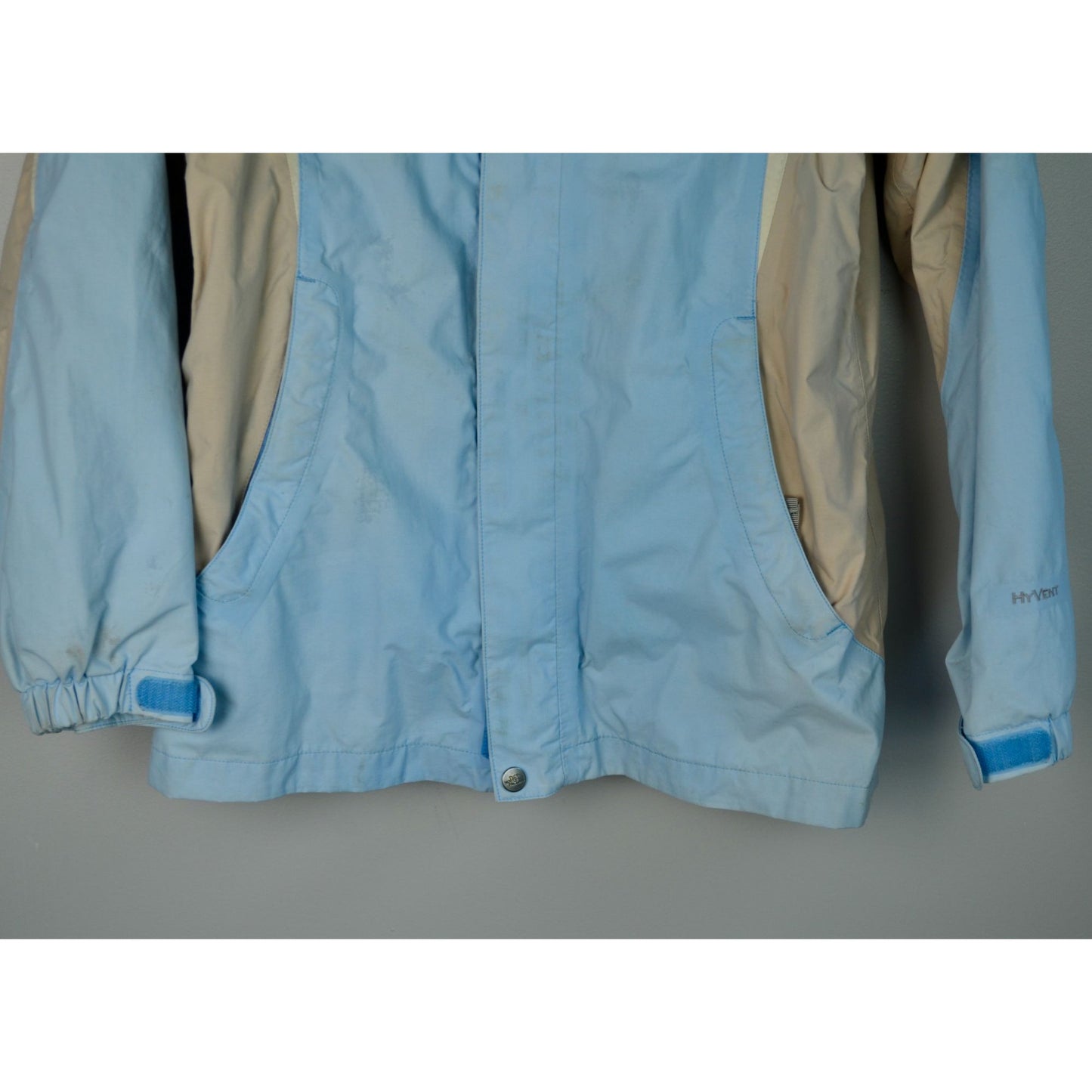 The North Face Hyvent Raincoat Girls Large Blue Gray