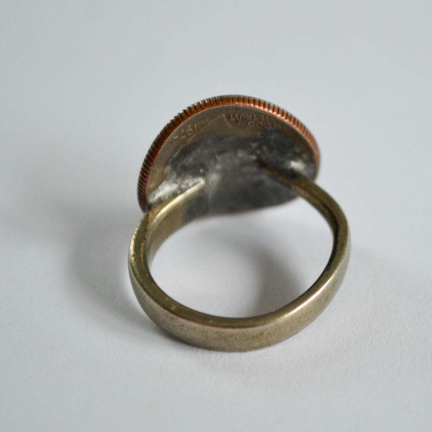 1974 US Dime Back Ring Vintage Size 4.5