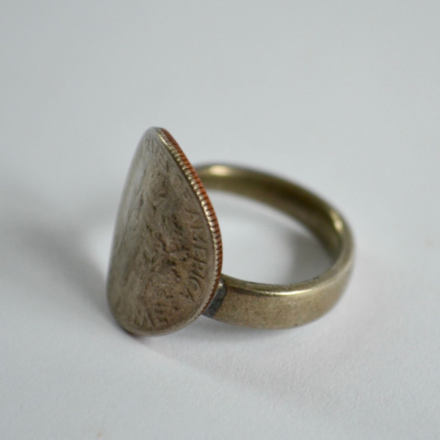 1974 US Dime Back Ring Vintage Size 4.5