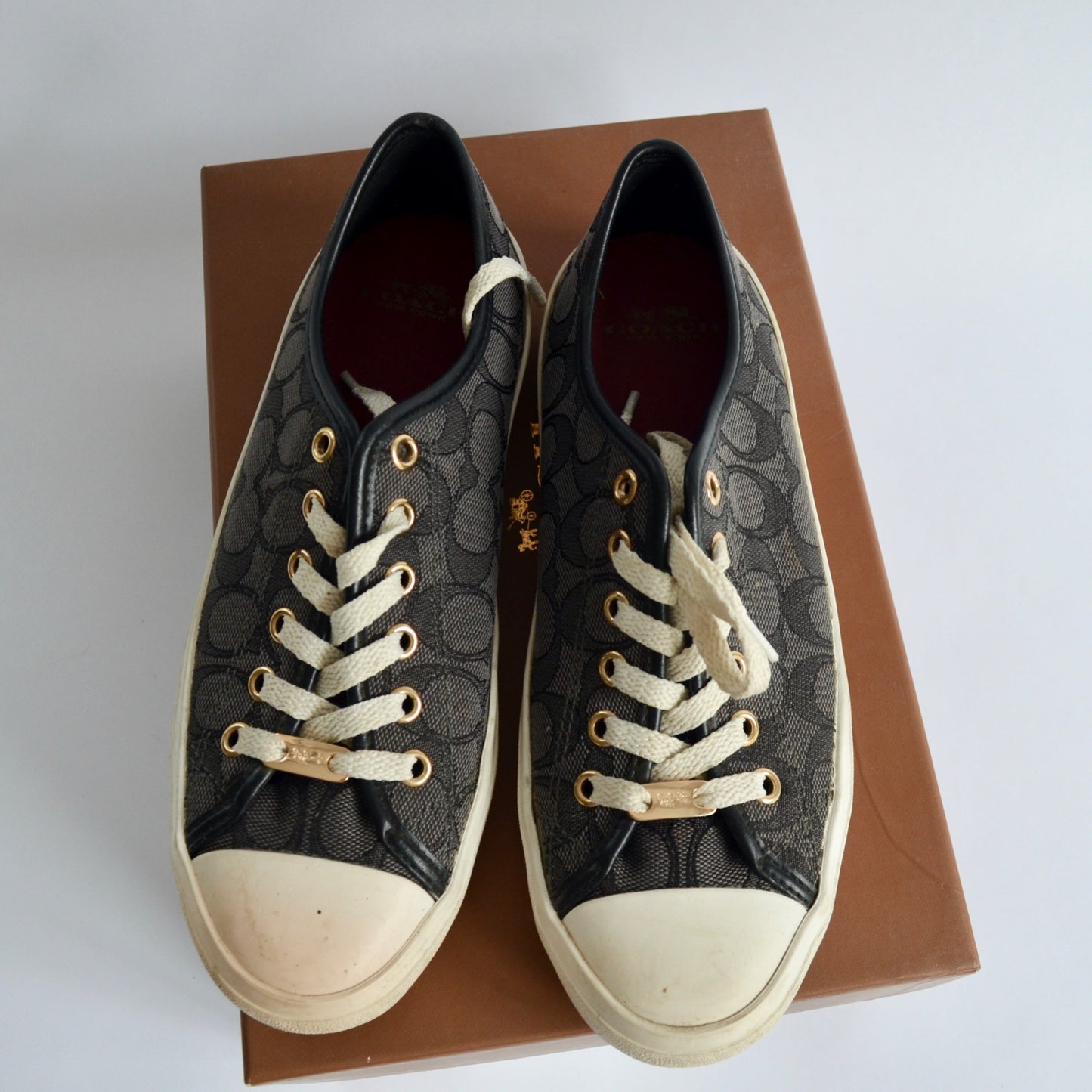 Coach Empire Black Smoke Q7718 Size 8 Medium Women's