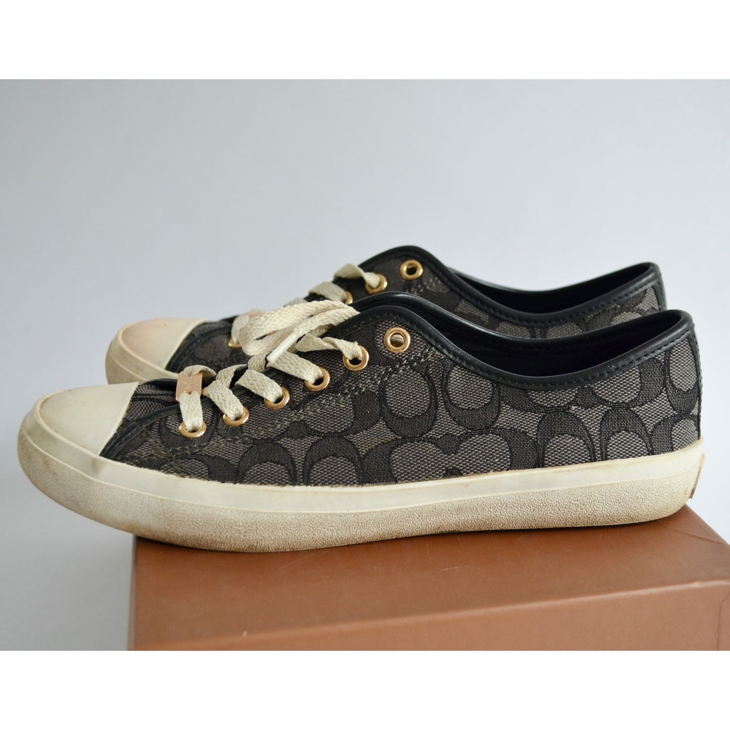 Coach Empire Black Smoke Q7718 Size 8 Medium Women's