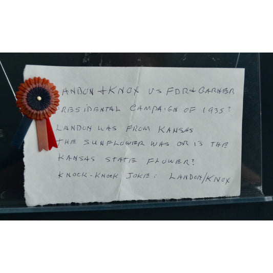 Vintage WWII Victory Pin with Note