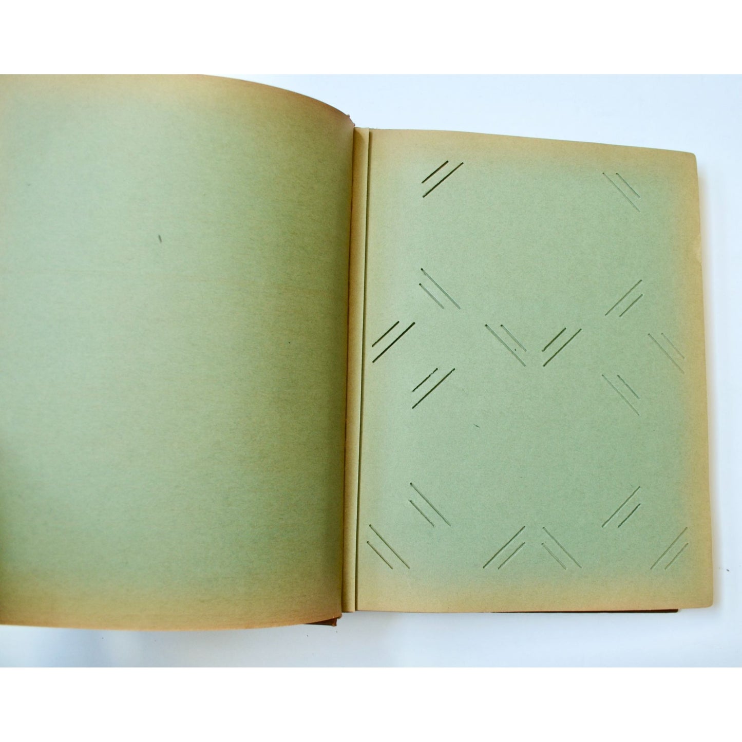 Vintage EMPTY Post Card Album Brown 12 x 10.5"