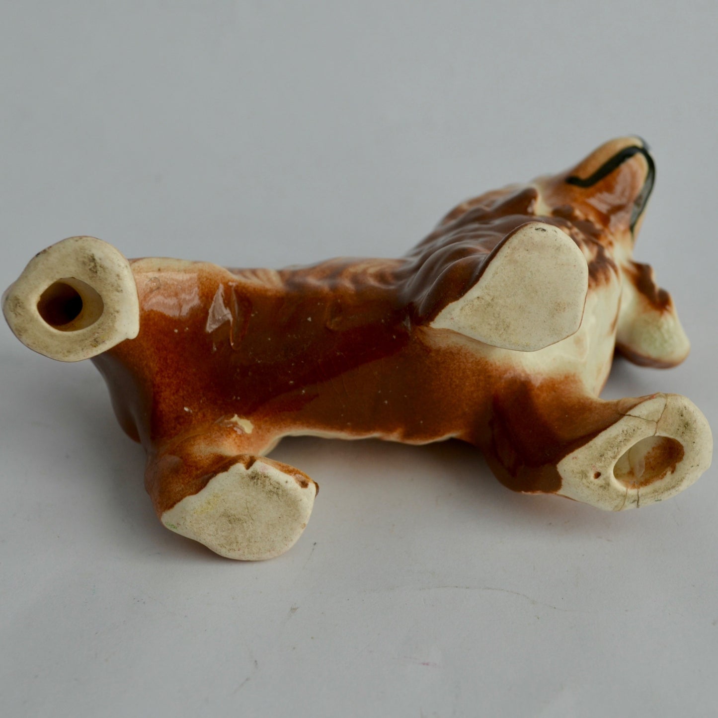 Vintage Cocker Spaniel Brown Ceramic Dog Figurine 4" Tall